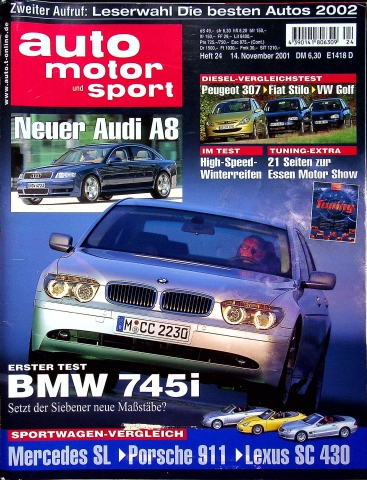 Deckblatt Auto Motor und Sport (24/2001)